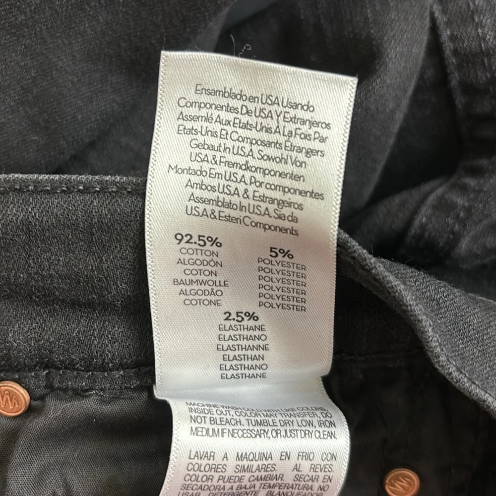 Mother Tippy Top Frisky Flood Not Guilty Black Denim Straight Jeans Size 25 - Picture 14 of 14